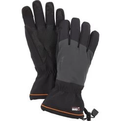 Hestra CZone Contact Gauntlet - 5 Finger Gloves - Black / Dark Grey