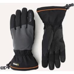 Hestra CZone Contact Gauntlet - 5 Finger Gloves - Black / Dark Grey -Hestra Home Sales Store hestra czone contact gauntlet 5 finger gloves black dark grey 3 1207420