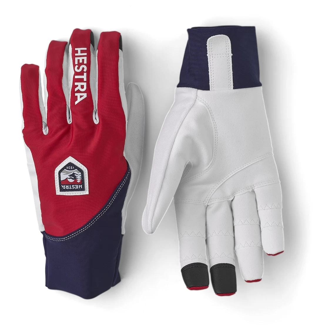 Hestra Ergo Grip Race Cut 5-finger Bike Gloves - Red/navy 1 Hestra Ergo Grip Race Cut 5-finger Bike Gloves - Red/navy