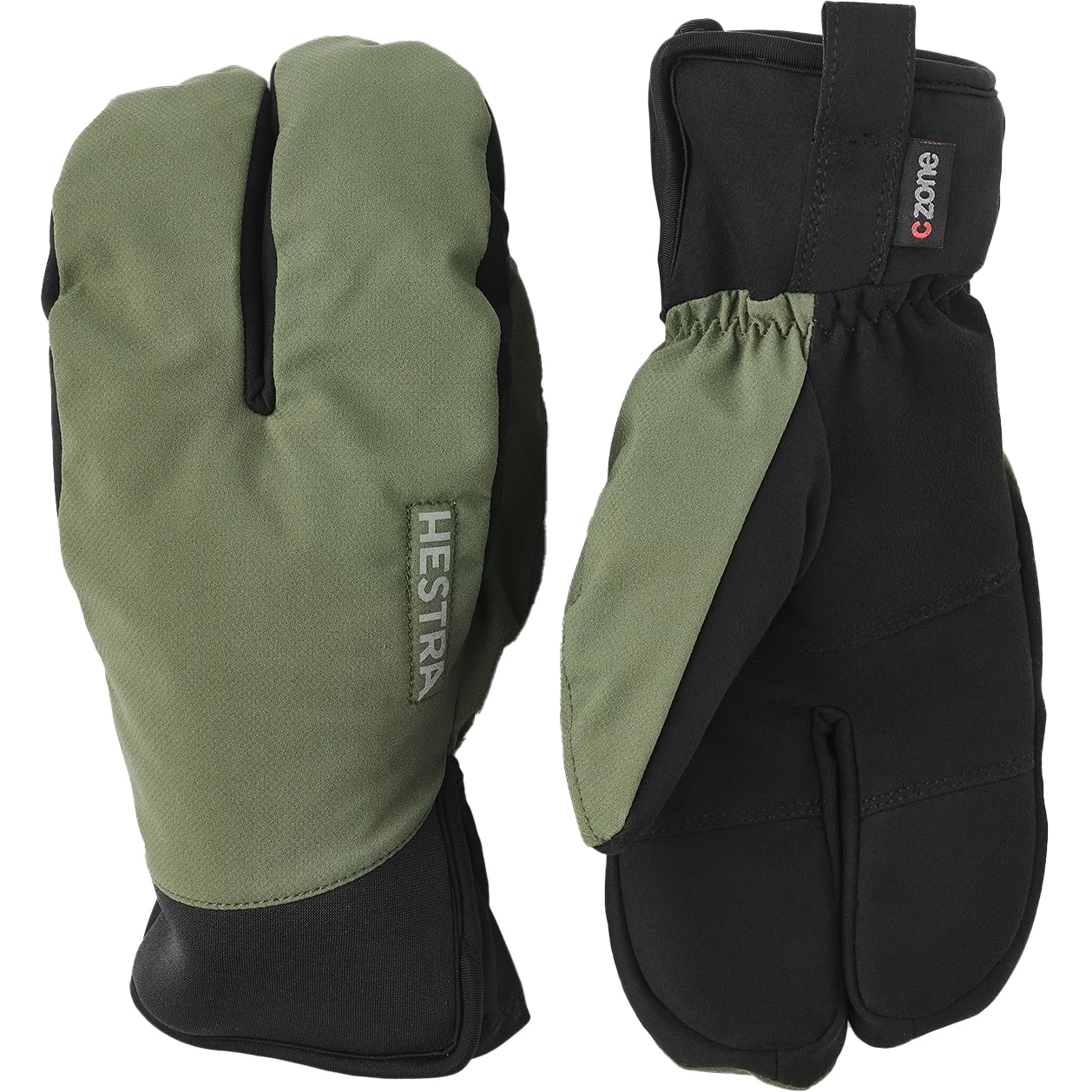 Hestra CZone Mistral Split Mitt 3 Finger Bike Gloves - Olive 1 Hestra CZone Mistral Split Mitt 3 Finger Bike Gloves - Olive