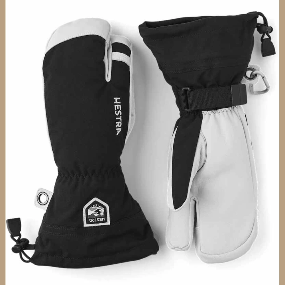 Hestra Heli Army Leather 3-Finger Winter Mitten 2 Hestra Heli Army Leather 3-Finger Winter Mitten - Image 2