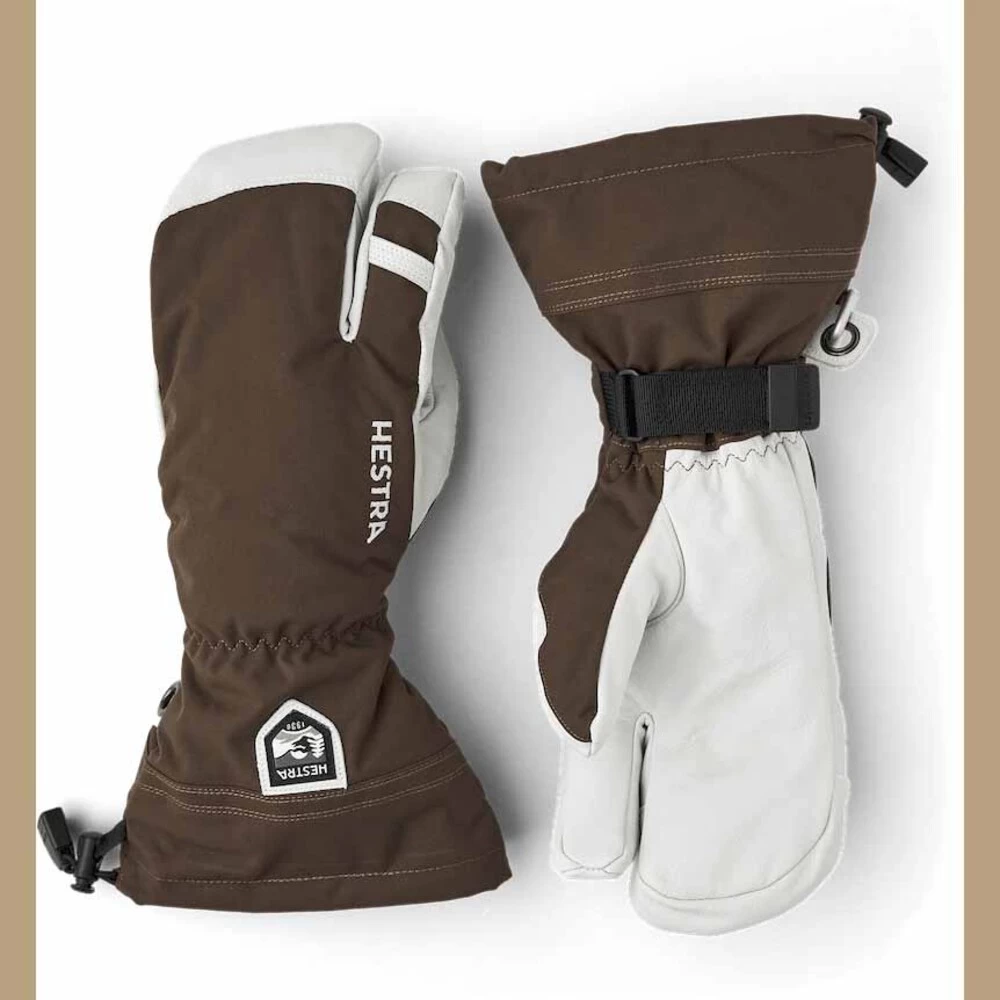 Hestra Heli Army Leather 3-Finger Winter Mitten 4 Hestra Heli Army Leather 3-Finger Winter Mitten - Image 4
