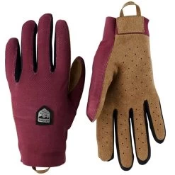 Hestra Ventair Long - 5 Finger Bike Gloves - Dark Red